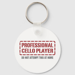 Yrkesmässig violoncellspelare nyckelring