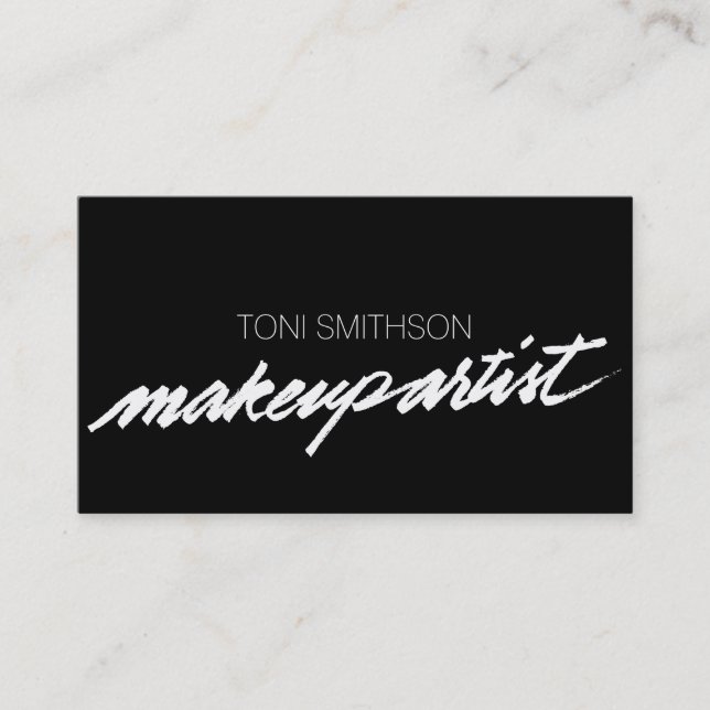 Yrkesmässig visitkort för M.U.A. för (Framsida)