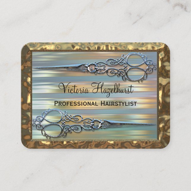 Yrkesmässig Wythcoiffer dubbel sax Visitkort (Framsida)