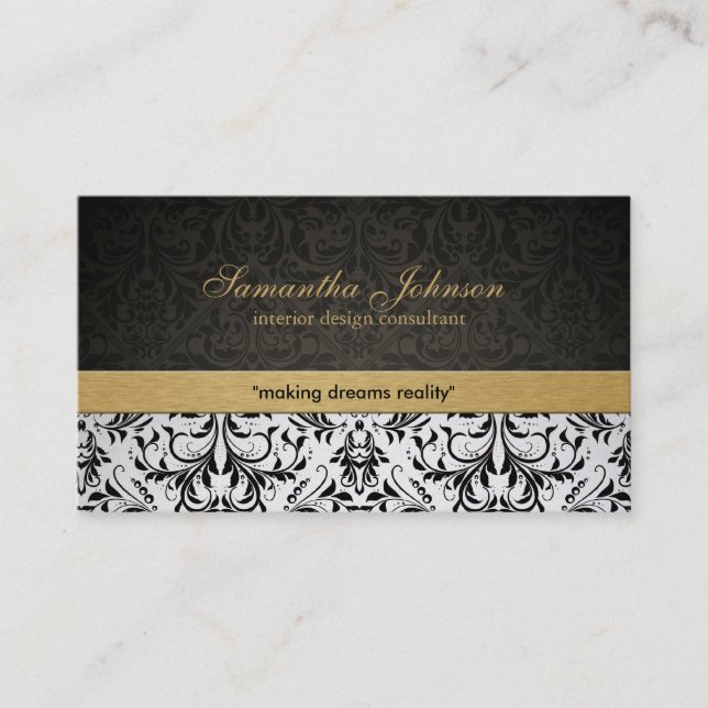 Yrkesmässiga eleganta damastast visitkortar visitkort (Framsida)