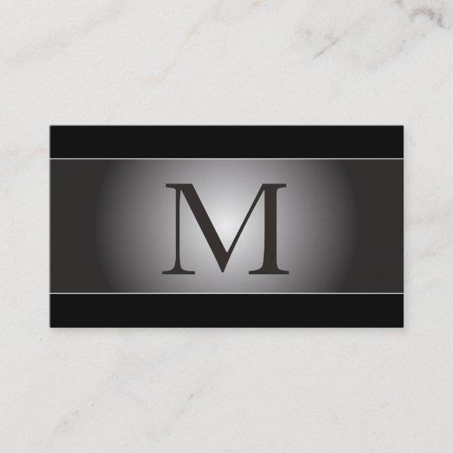 Yrkesmässiga eleganta visitkortar för Monogram Visitkort (Framsida)