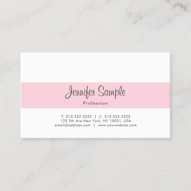 Yrkesmässiga Minimalist eleganta rosor plattar Visitkort (Framsida)