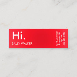 Yrkesmässiga moderna röda mini- visitkortar mini visitkort