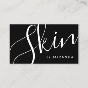 Yrkesmässiga moderna svartvita Skincare Visitkort