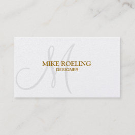 Yrkesmässigt elegantt modernt guld för Monogram Visitkort