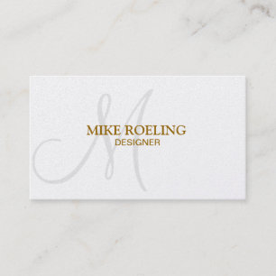 Yrkesmässigt elegantt modernt guld för Monogram Visitkort
