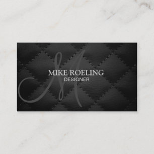 Yrkesmässigt elegantt modernt läder för Monogra Visitkort