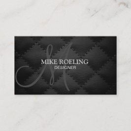 Yrkesmässigt elegantt modernt läder för Monogram Visitkort