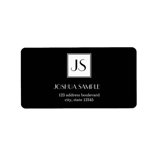 Yrkesmässigt enkel adressetikett (Framsidan)