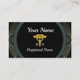 Yrkesmässigt legitimerad sjuksköterskaguld och visitkort