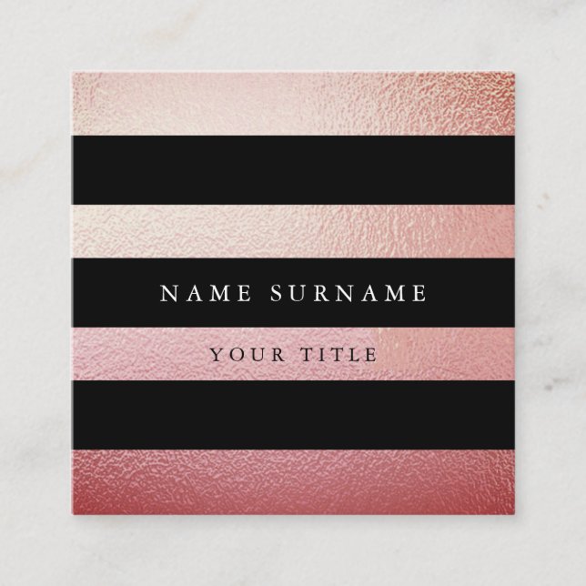 Yrkesmässigt minsta guld kvadrerar visitkorten fyrkantigt visitkort (Framsida)