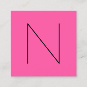 Yrkesmässigt minsta Monogrammed rosa funktionslä Fyrkantigt Visitkort