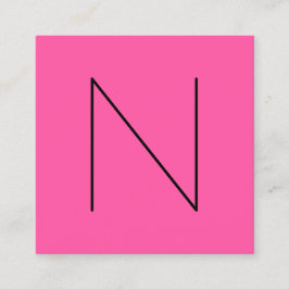 Yrkesmässigt minsta Monogrammed rosa funktionsläge Fyrkantigt Visitkort