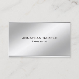 Yrkesmässigt modernt Minimalist elegantt silver Visitkort