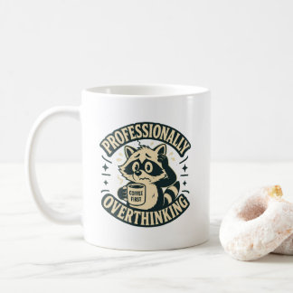 Yrkesmässigt Övertänkande Rolig Retro Tvättbjörn C Kaffemugg