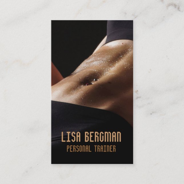 Yrkesmässigt personligt instruktör-/konditionkort visitkort (Framsida)