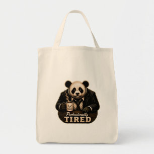 Yrkesmässigt Trött Panda Kaffeälskare Tygkasse