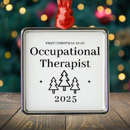 Yrkesterapeut - första jul julgransprydnad metall