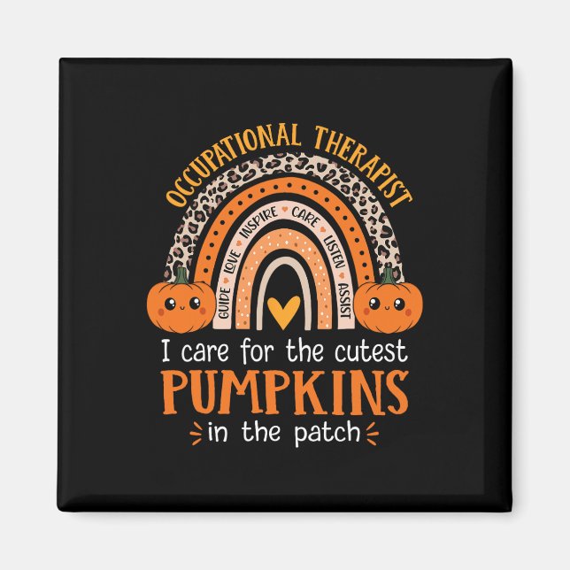 Yrkesterapeut Halloween Skolyrke Magnet (Framsidan)