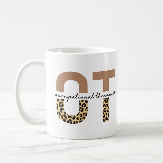 Yrkesterapeut OT cheetah-gåvor Kaffemugg (Vänster)