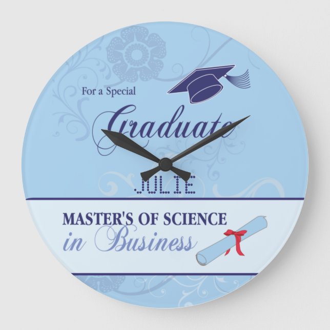 Yrkesterapeut Studenten Swirl Round Gift Stor Klocka (Framsida)