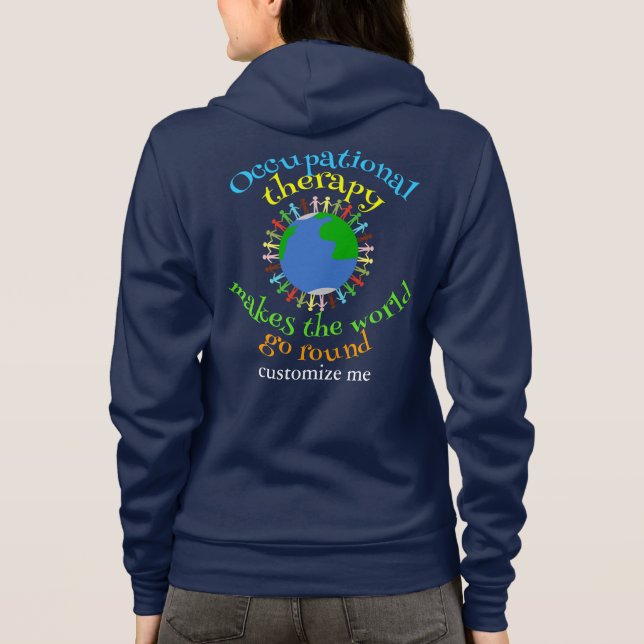 Yrkesterapi gör att World Go Round T-shirt (Baksida)