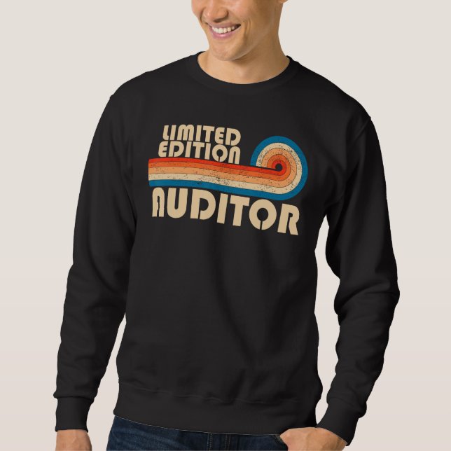 Yrkestitel för AUDITOR Funny Job Title Yrke Birthd Lång Ärmad Tröja (Framsida)