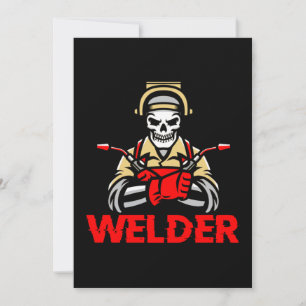 Yrkgåva till Welder Welding Weld Metall Järn Inbjudningar