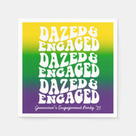 Yrselfulla Förlovade Retro Mardi Gras Pappersservett