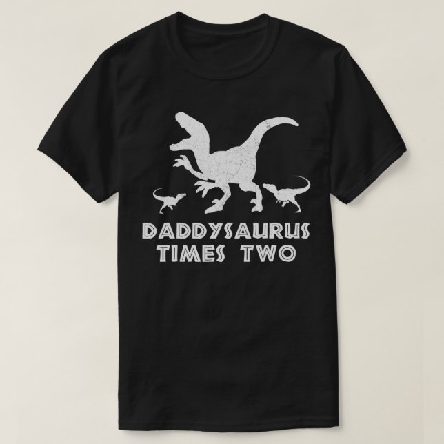 YSAURUS TIMES TVÅ Twillingar Far Pappa Kids Dinosa T Shirt (Design framsida)