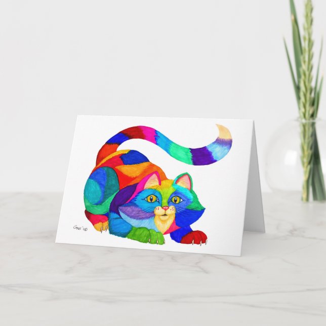 Yster katt kort (Framsida)