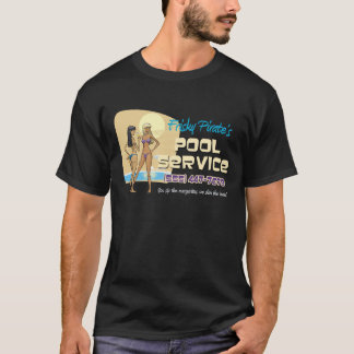 Ystra tjänste- pirat bassäng tee shirt