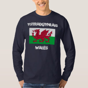 Ystradgynlais, Wales med walesisk flagga T-shirt