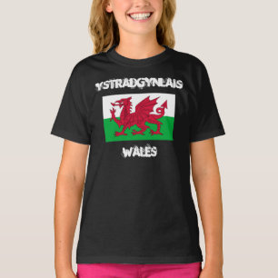 Ystradgynlais, Wales med walesisk flagga Tee