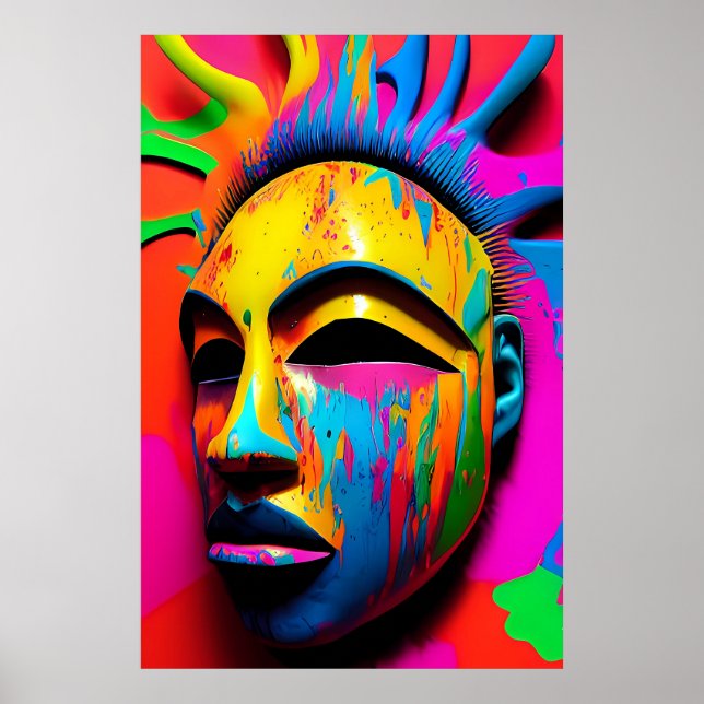 Yta Ansikte Ken Gage Surrealist Poster (Framsidan)