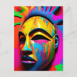 Yta Ansikte Ken Gage Surrealist Vykort