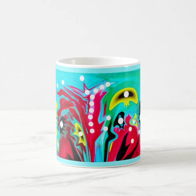 Yta av en främmande måne art kaffemugg (Center)