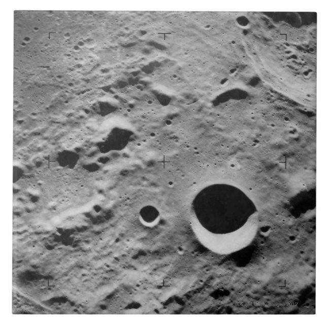 Yta av månen kakelplatta (Framsidan)