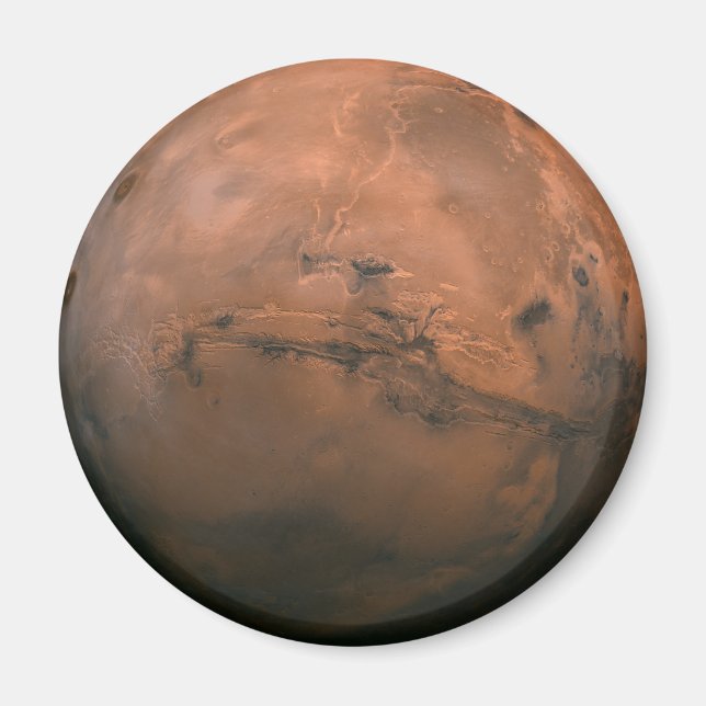 Yta i Mars (Valles Marineris) Magnet (Framsidan)