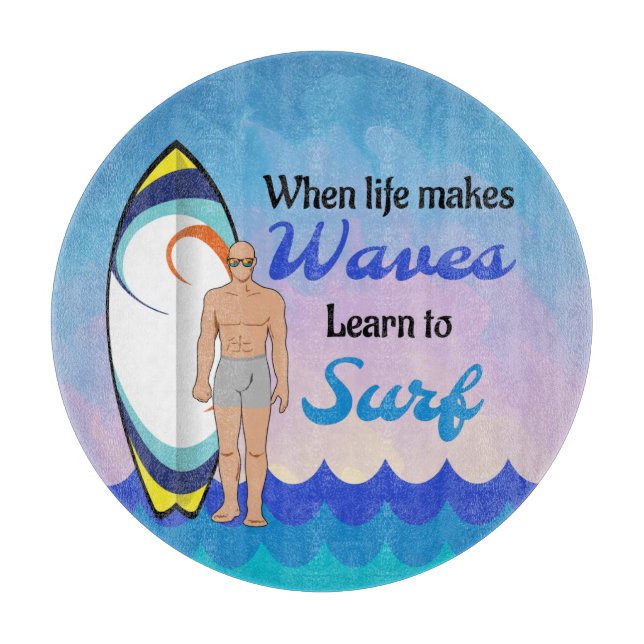 Ytbar havsyta - Vinkar blått motiv - citat (Framsidan)