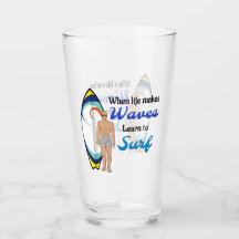 Ytbar havsyta - Vinkar blått motiv - citat