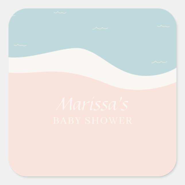 Ytbockstreck - kvadratstreck fyrkantigt klistermärke (Framsida)