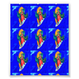 Ytfläckar på blått vinkart bildtryck fototryck