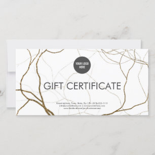 Ytintyg för lyxdesign Golden Plant Root Tack Kort