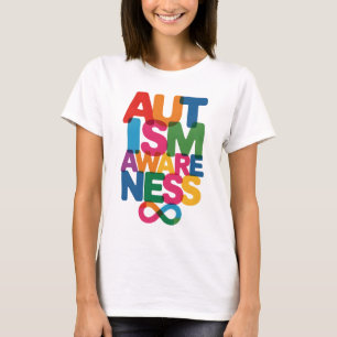 Ytism Awareness Colorful Typography Design med I T Shirt