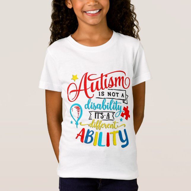 Ytism Awareness Girls TShirt T Shirt (Framsida)