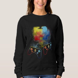 Ytism Awareness Kids Video Gamer Puzzle Biet Blu T Shirt