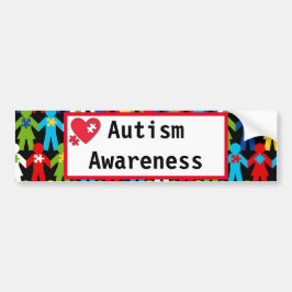 Ytism Awareness Puzzle Biet Colorful Car Bildekal
