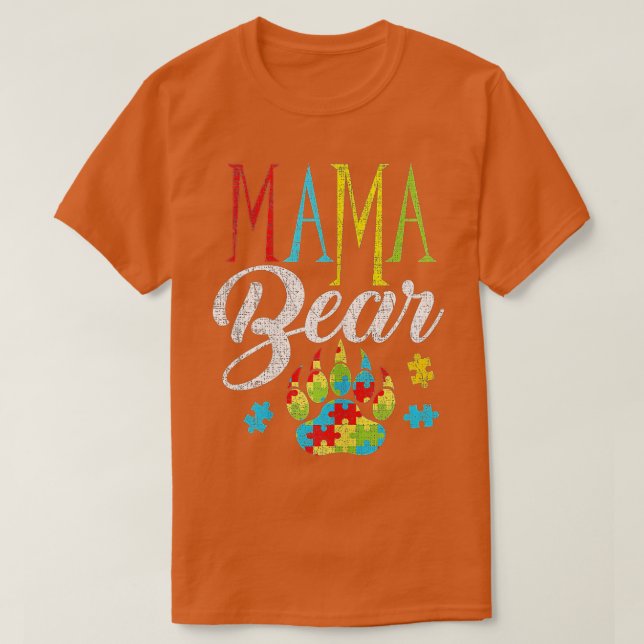 Ytism Mamma Bear Puzzle Biet Child Grunge Womens T Shirt (Design framsida)