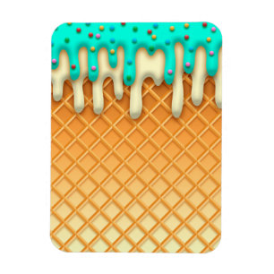 Ytklam Drick Waffle Cone Mint med Sprinkles Magnet